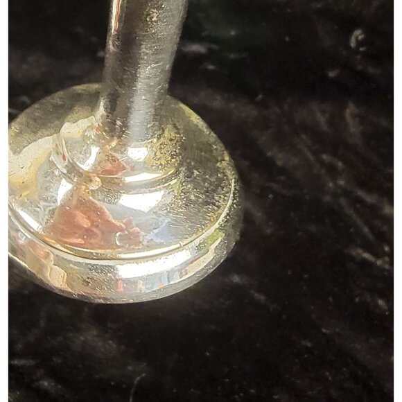 Vintage Silver-Plated Trumpet Bud Vase - Picture 15 of 16